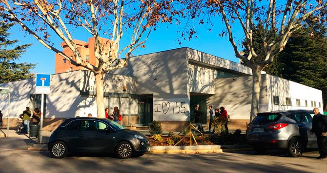 Pintada a favor del artículo 155 en Badia del Vallès / CG