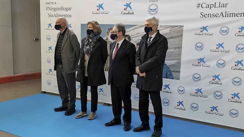 Presentación de la campaña Ningún Hogar Sin Alimentos,  que ha contado con la participación de representantes de Caixabank, de la Fundación La Caixa y del Banco de Alimentos / CG