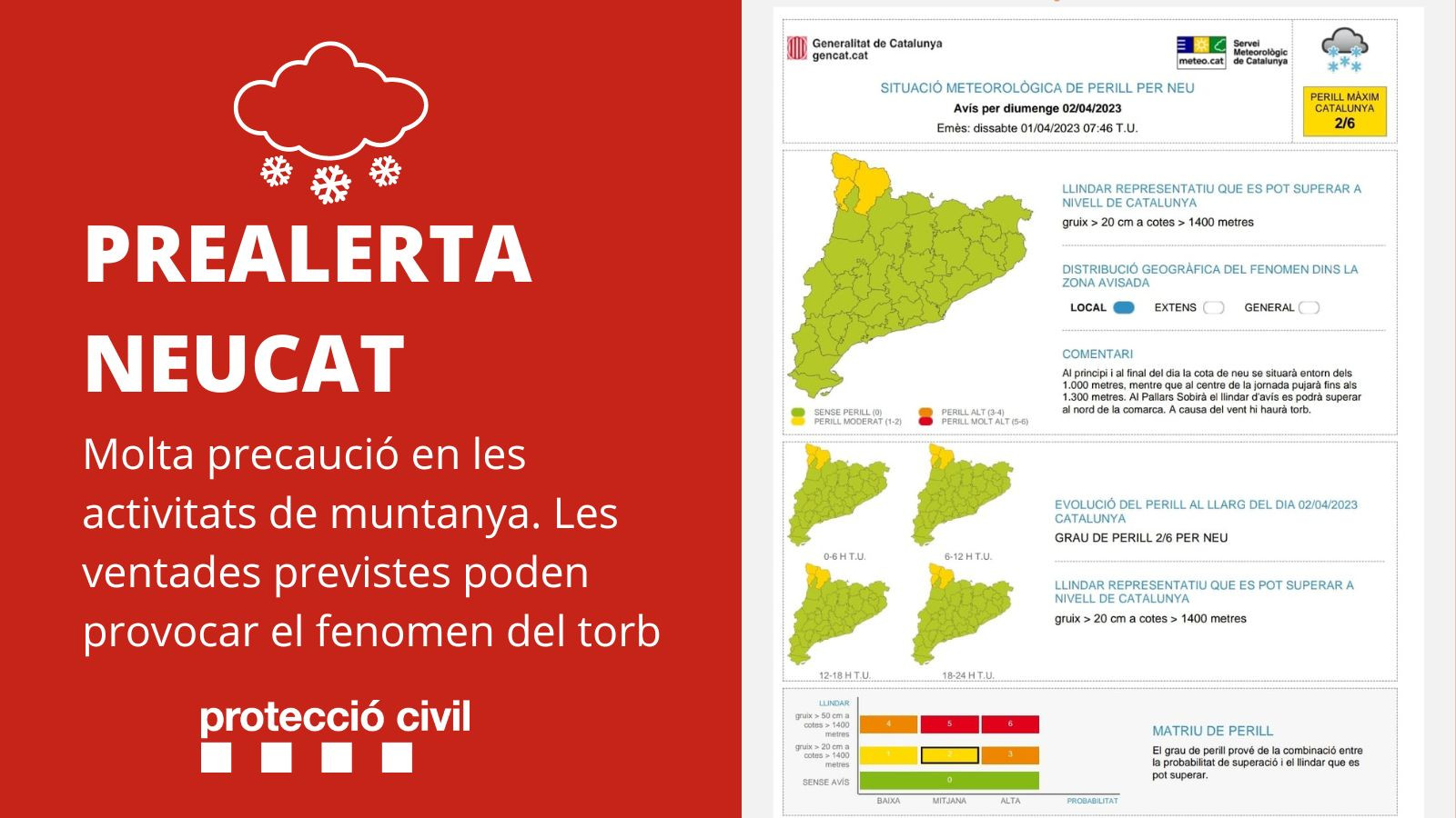 Protecció Civil alerta del peligro de nieve / PROTECCIÓ CIVIL