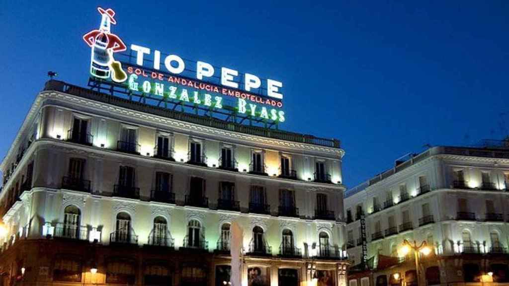 El cartel más conocido de Tio Pepe, el fino internacional de Gonzalez Byass / EFE