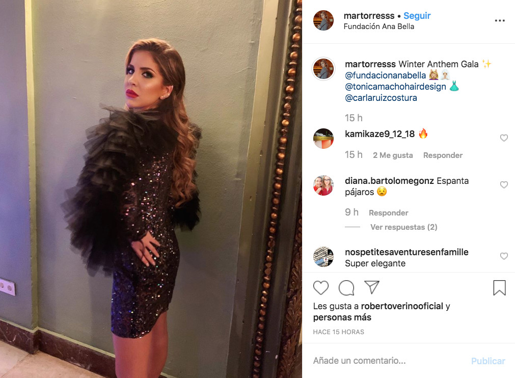 Critican a Mar Torres por su última fotografía en las redes, con un vestido de Carla Ruiz / INSTAGRAM