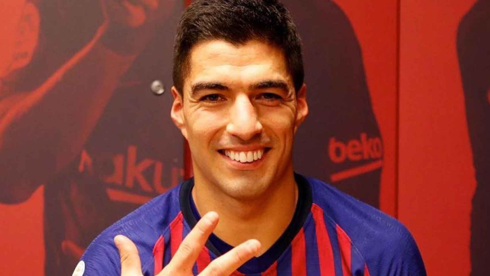 Luis Suárez celebra un 'hat-trick' con el Barça / INSTAGRAM