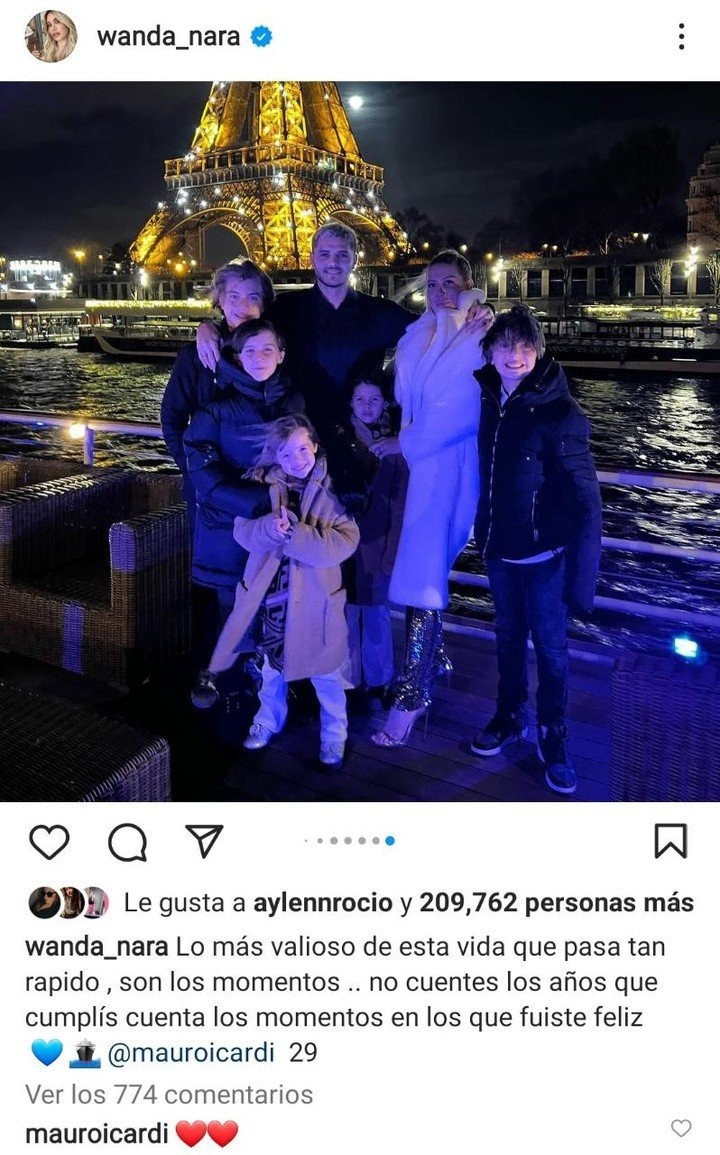 El mensaje de cumpleaños de Wanda a Icardi / Redes