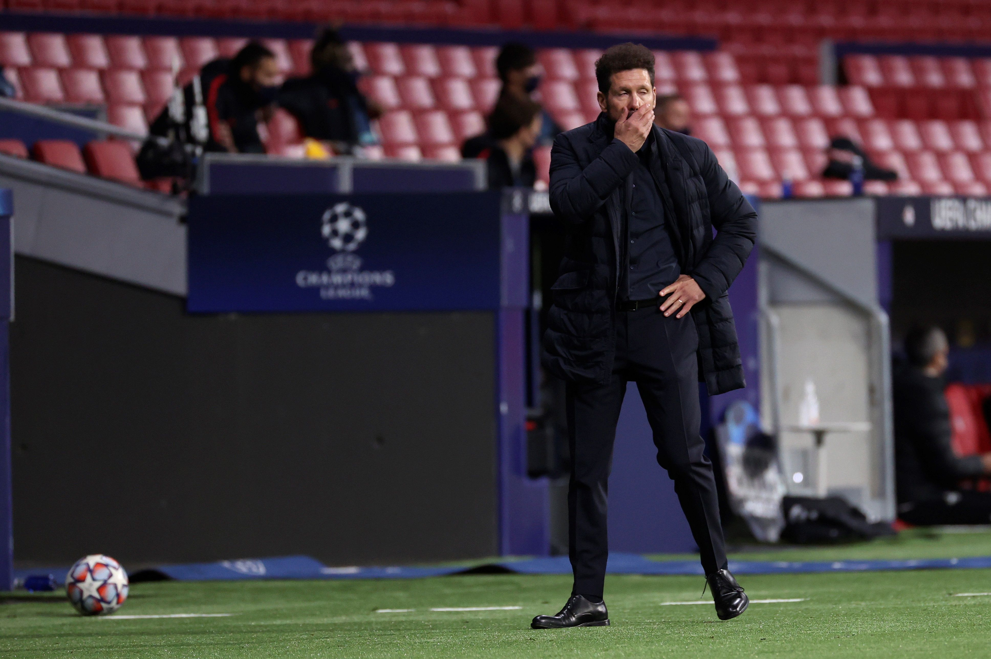 Simeone en un partido del Atlético de Madrid / EFE