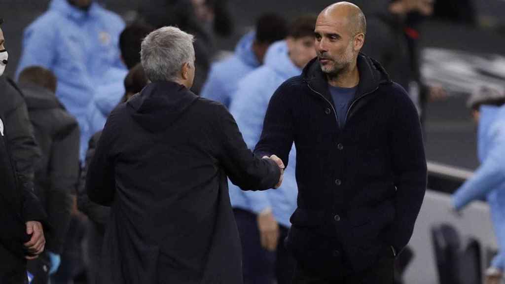 Guardiola y Mourinho en el Tottenham-Manchester City / EFE