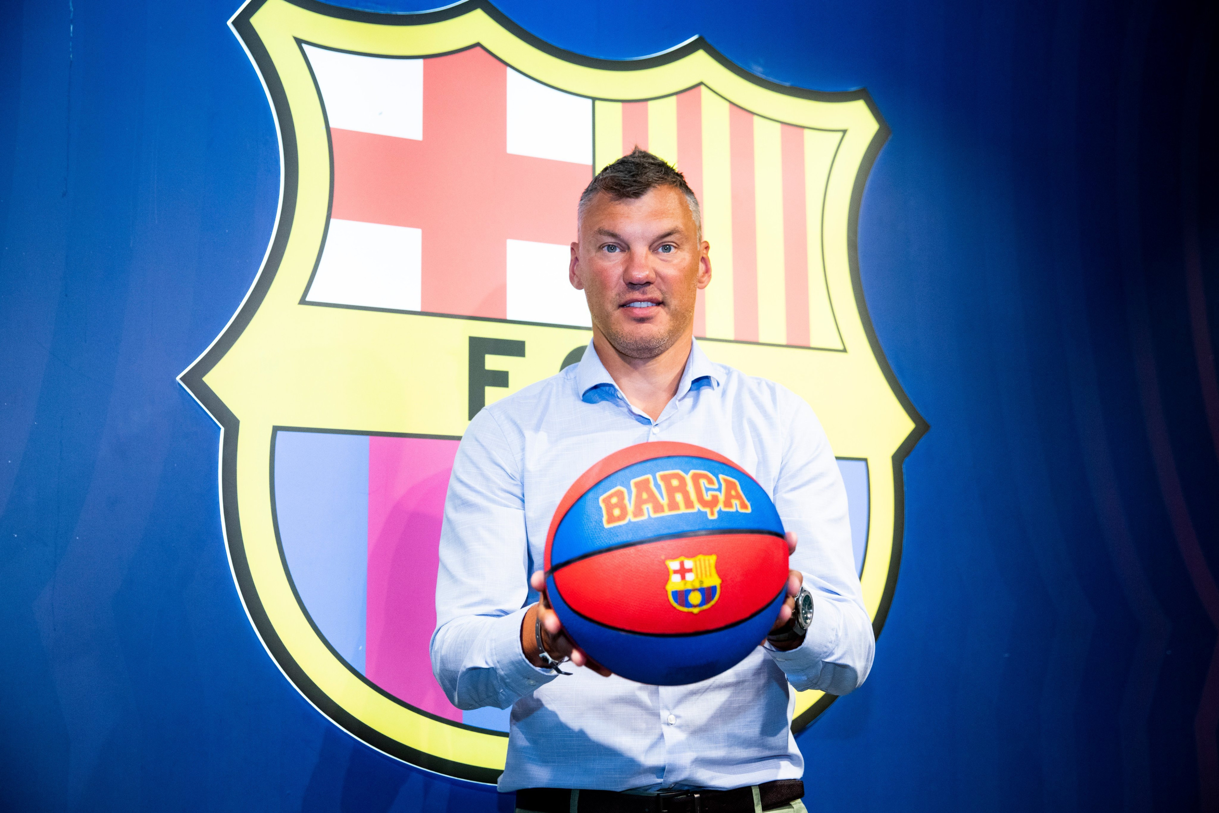 Jasikevicius en su presentación como entrenador del Barça / FCB