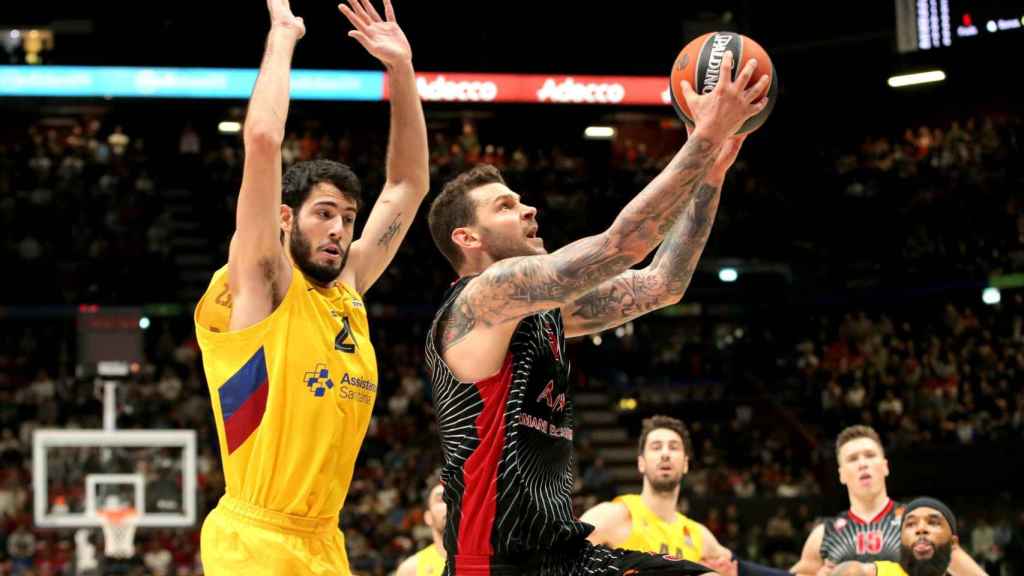 Abrines en el partido contra el Olimpia Milano / FCB