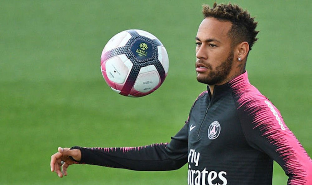 Una foto de Neymar Jr. durante un entrenamiento del PSG / Twitter