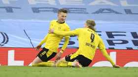 Haaland celebrando el gol de Reus / EFE