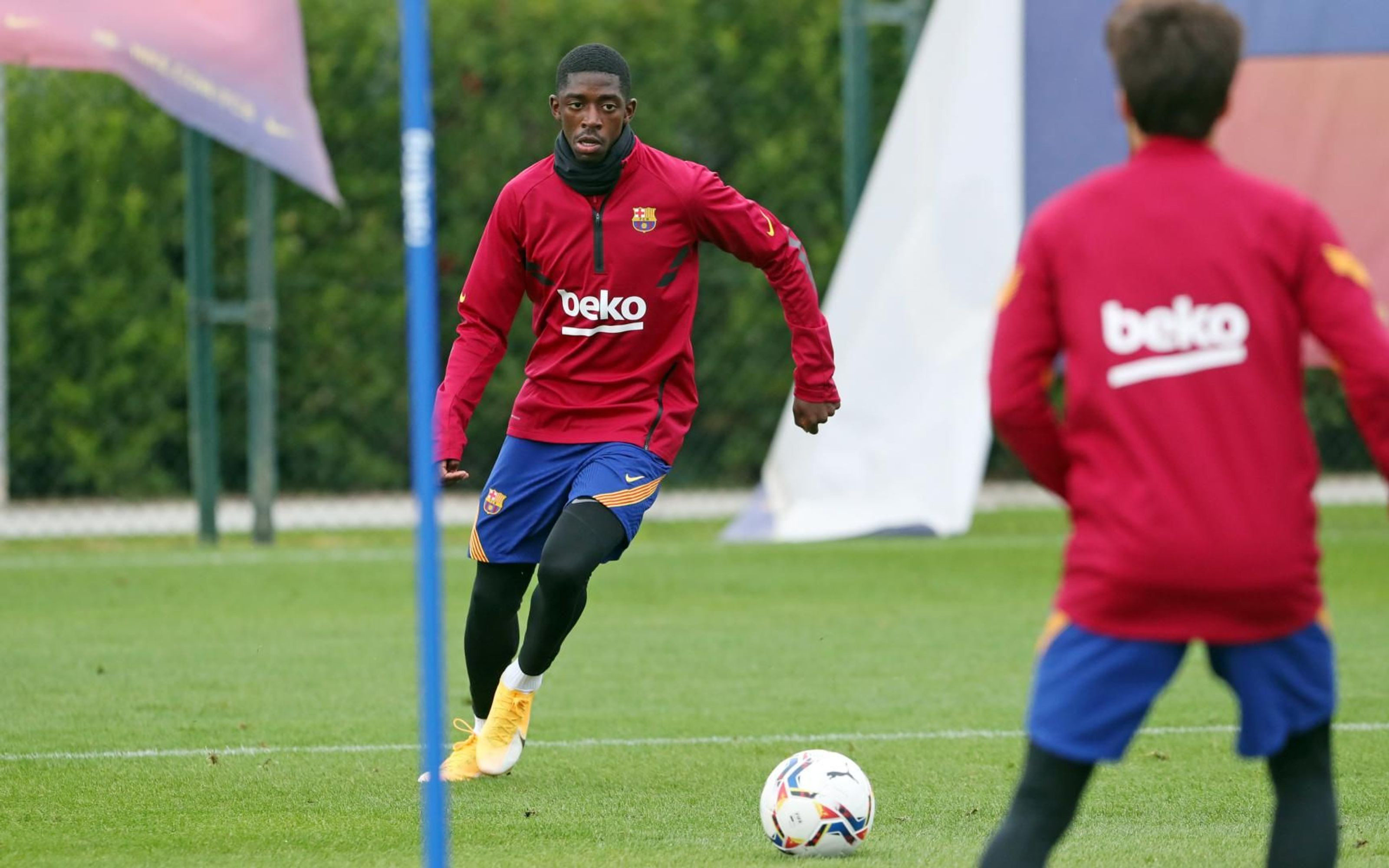 Dembelé entrenando con el Barça / FC Barcelona