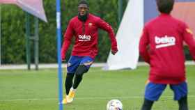 Dembelé entrenando con el Barça / FC Barcelona