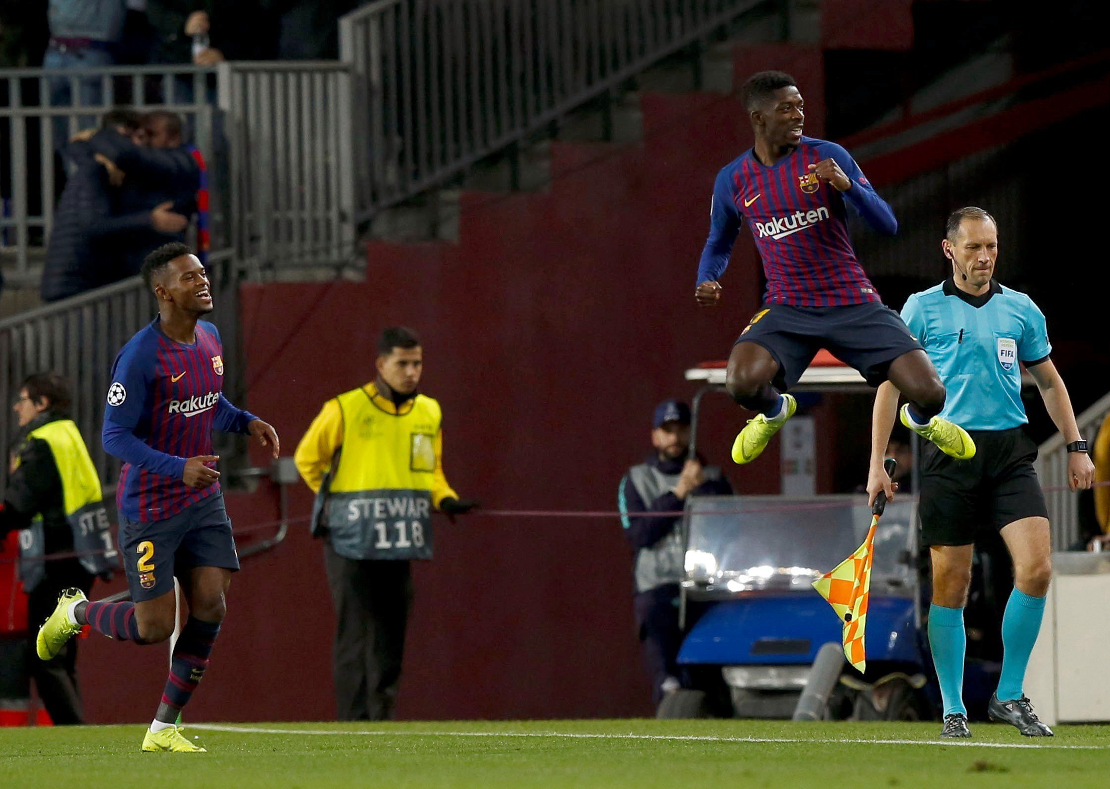 Una foto de Ousmane Dembelé celebrando su gol frente al Tottenham / EFE