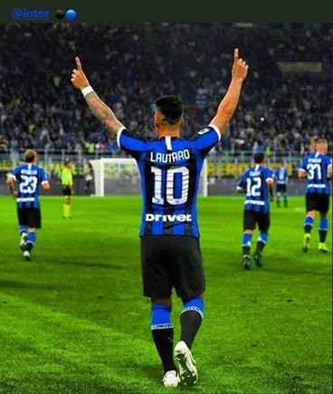 Publicación de Lautaro Martínez con el Inter / Redes