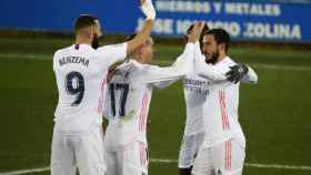 Los jugadores del Real Madrid, celebrando un gol ante el Alavés | EFE