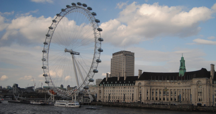 Vista de la gran noria del London Eye situada en el South Bank del río Támesis / FLICKR