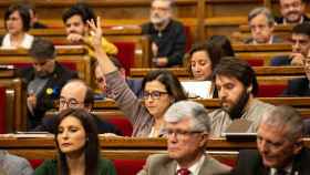 La portavoz del PSC en el Parlament, Eva Granados, en una sesión de control / EUROPA PRESS