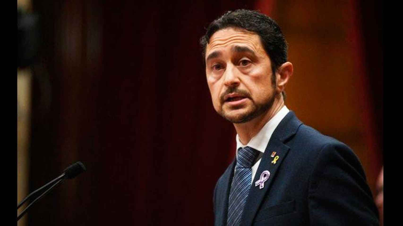 El consejero catalán de Territori, Damià Calvet, en una comparecencia en el Parlament / CG