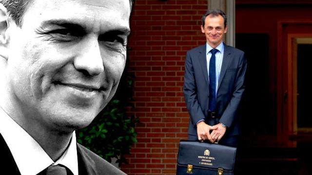 El presidente del Gobierno Pedro Sánchez y Pedro Duque, ministro de Ciencia, Innovación y Universidad / CG