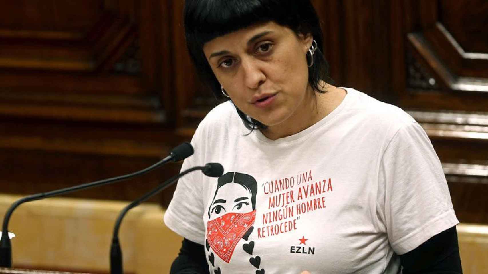 La portavoz de la CUP en el Parlamento de Cataluña, Anna Gabriel. - EFE