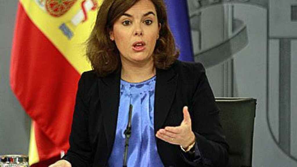 La vicepresidenta del Gobierno, Soraya Sáenz de Santamaría