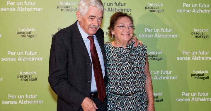 Pasqual Maragall junto a su mujer Diana