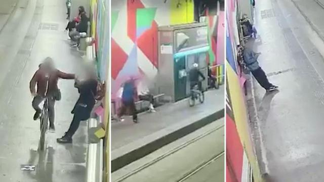 Imágenes de la actuación de la banda de ladrones de móviles que han interceptado los Mossos / CME