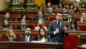 El Parlament debate antes de la aprobación de la ley antiokupa / EFE