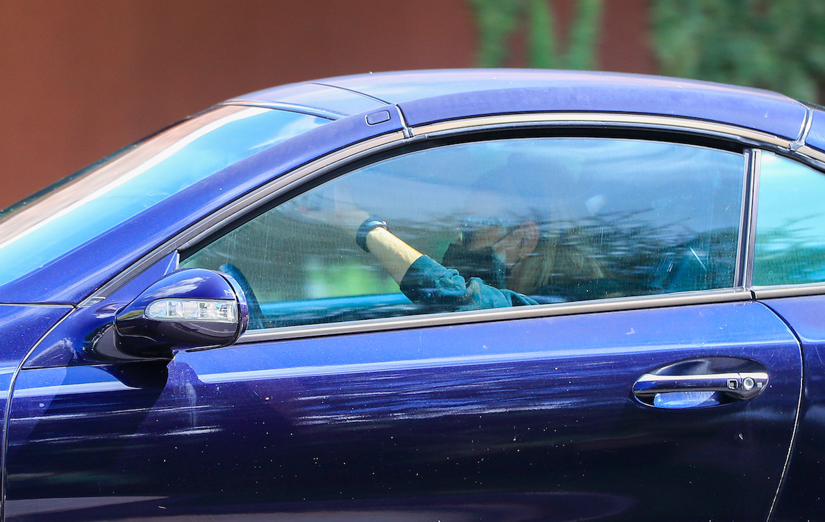 Ana Obregón llegando con su coche al golf La Moraleja, en Madrid / AGENCIAS