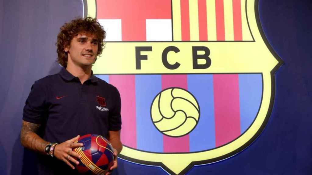 Antoine Griezmann, en su presentación oficial con el Barça / FCB