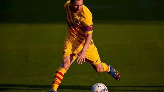 Leo Messi en el partido contra el Nàstic / EFE