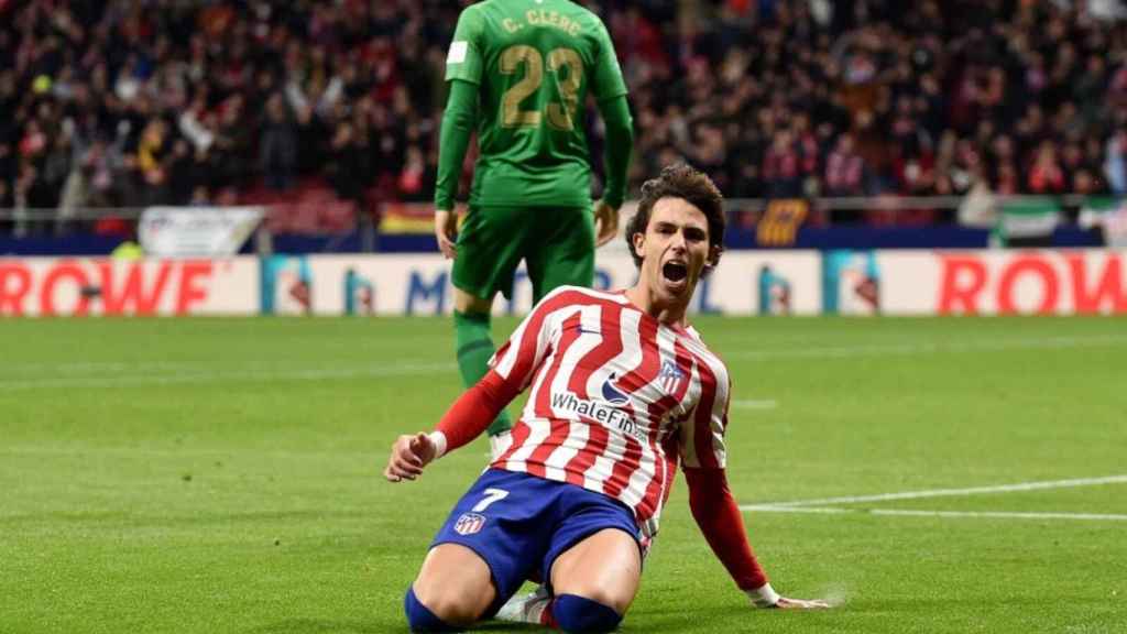 Joao Félix, eufórico, celebrando un gol con el Atlético de Madrid / EFE