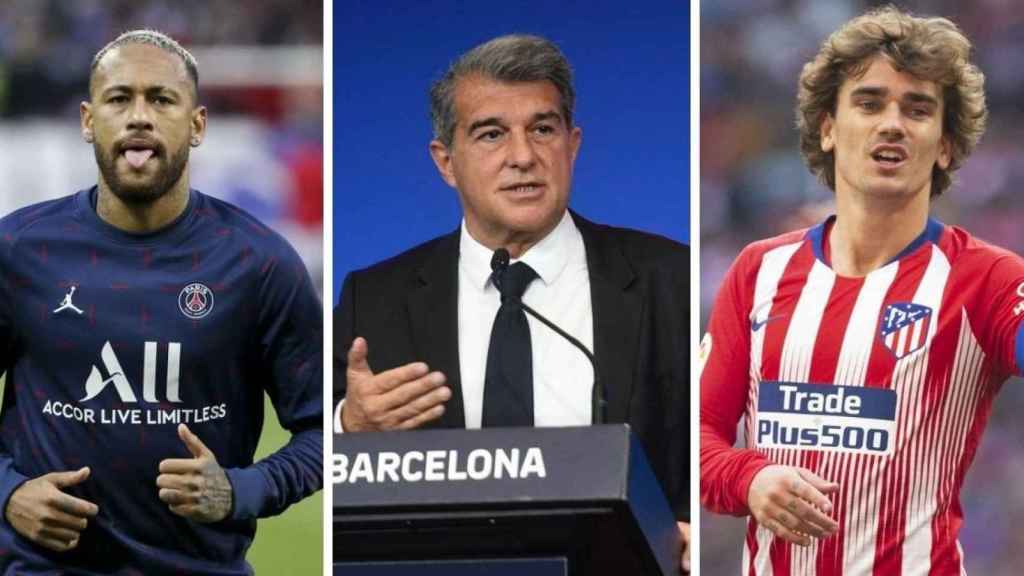 Neymar, Laporta y Griezmann en un fotomontaje / Culemanía