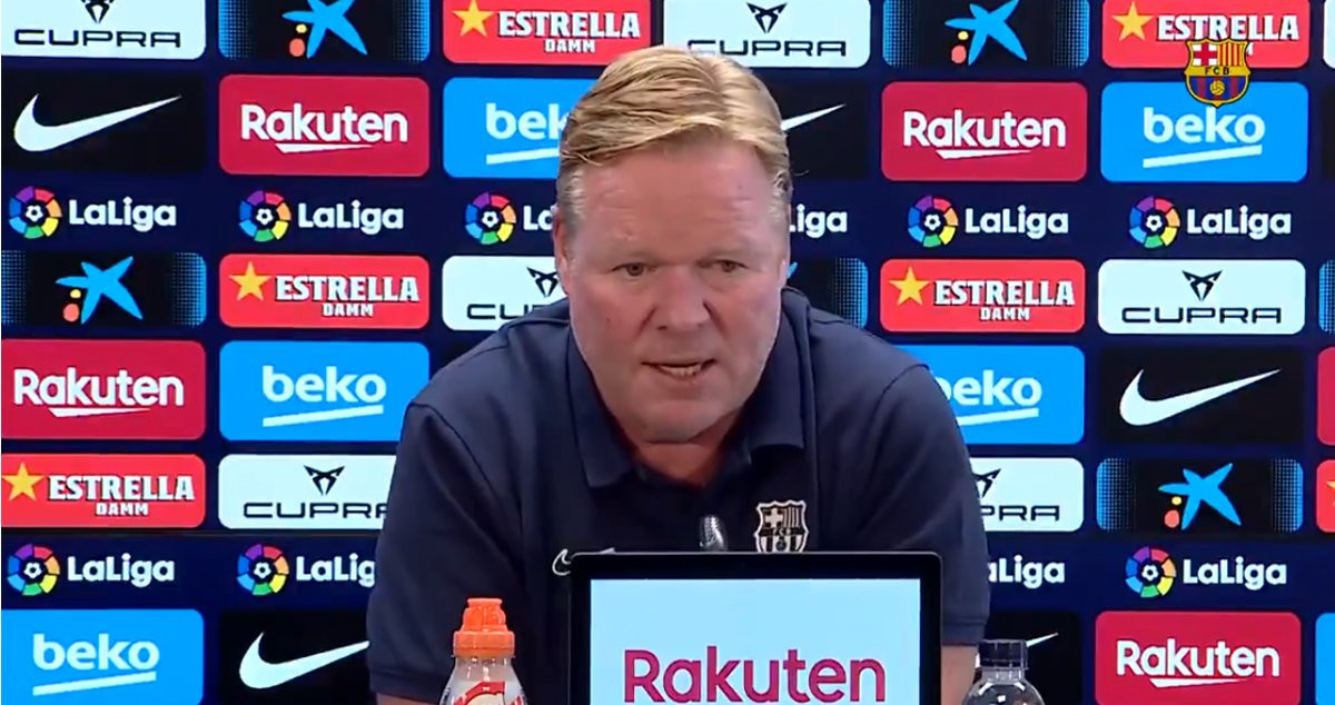 Ronald Koeman, en la rueda de prensa previa al Barça-Getafe / FCB