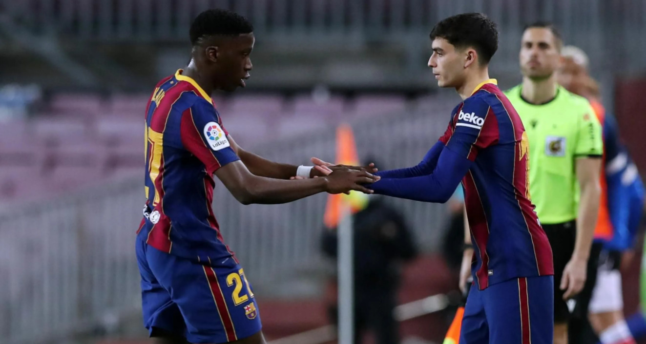 Ilaix Moriba y Pedri, ambos jugadores del Barça nominados al Golden Boy / FC Barcelona