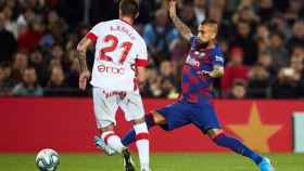 Arturo Vidal en una acción contra el Mallorca / EFE