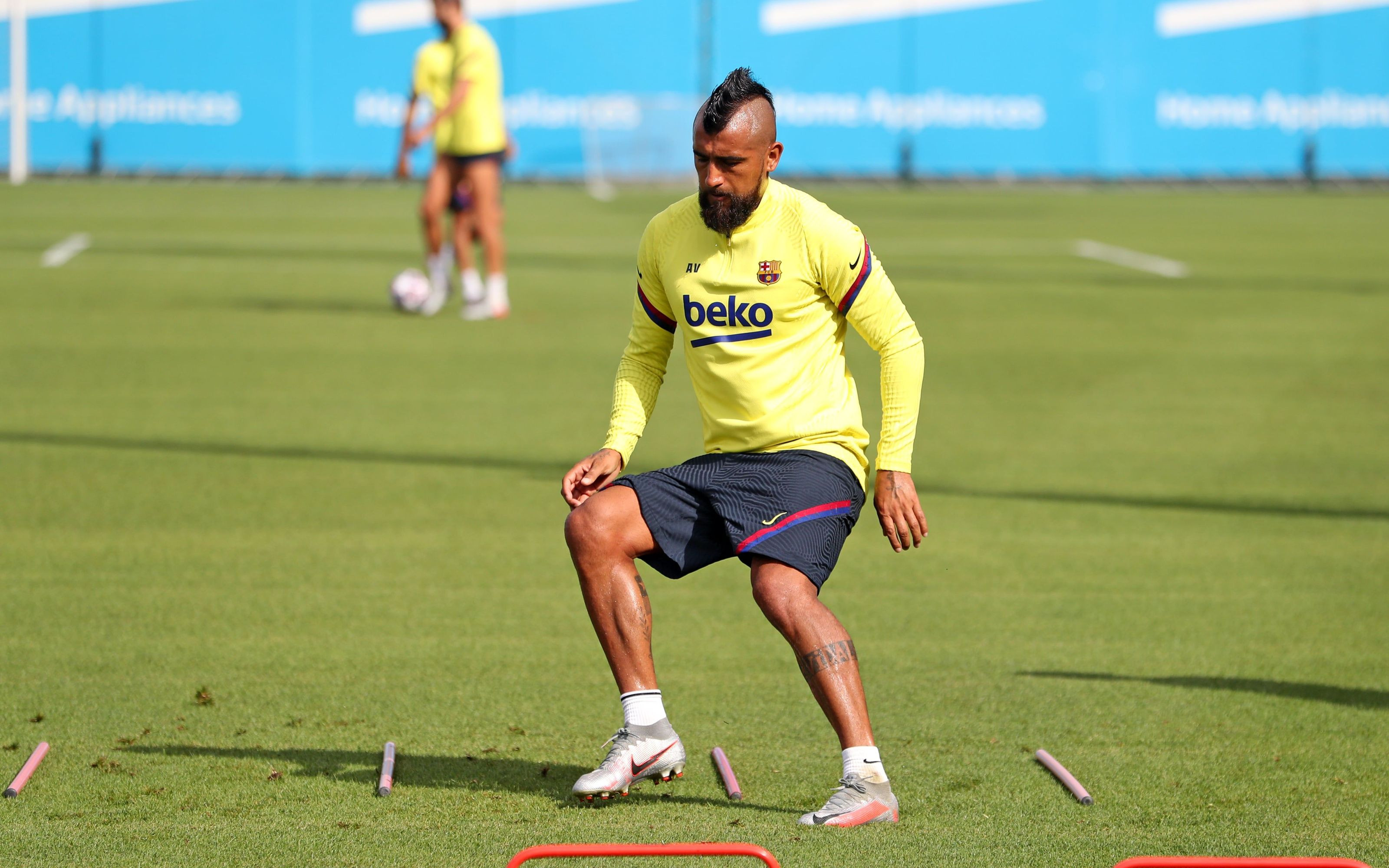 Arturo Vidal en un entrenamiento del Barça / FC Barcelona