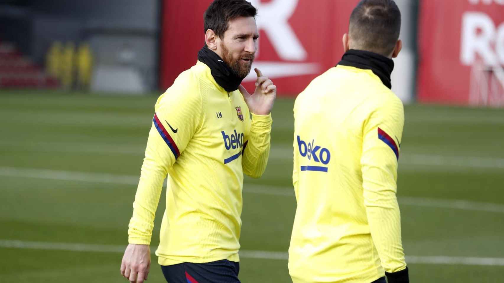 Leo Messi en un entrenamiento del Barça / FC Barcelona