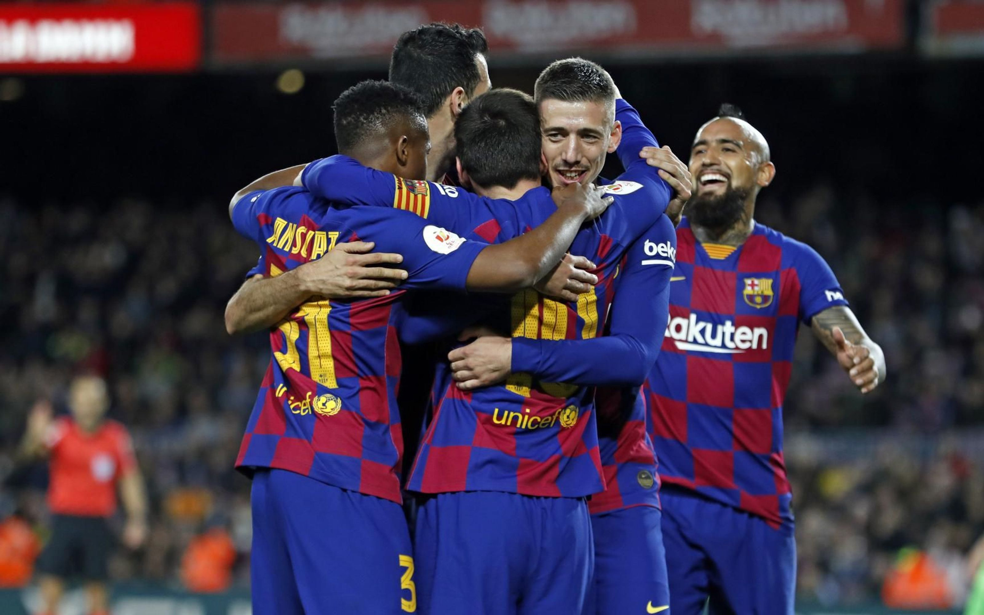 Los jugadores del Barça celebran uno de los goles ante el Leganés | FCB