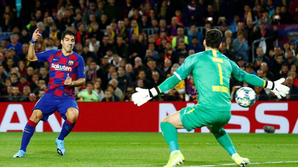 Luis Suárez en el partido contra el Borussia Dortmund / EFE