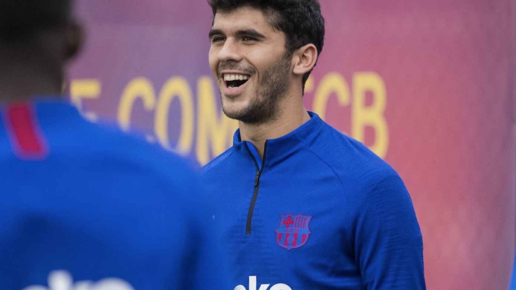 Una foto de Carles Aleñá en un entrenamiento del Barça de Valverde / FCB