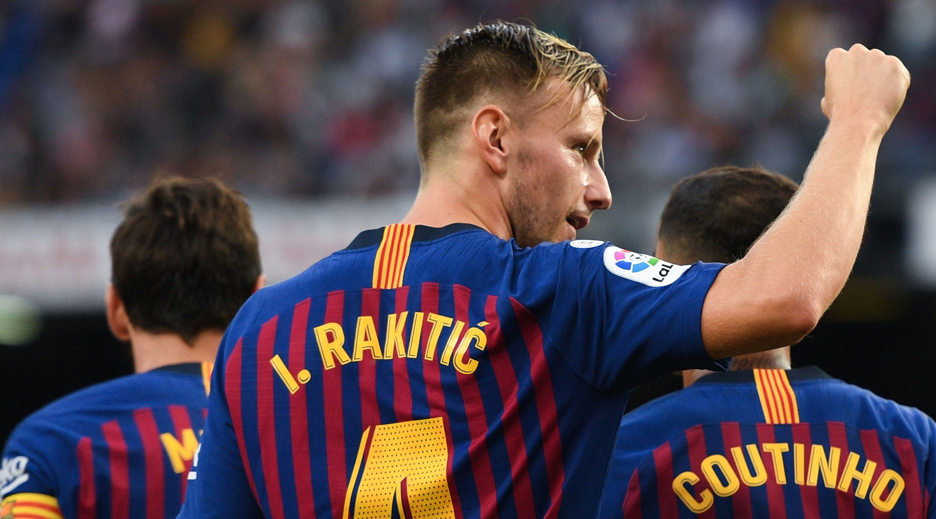 Ivan Rakitic celebra un gol con el FC Barcelona / EFE