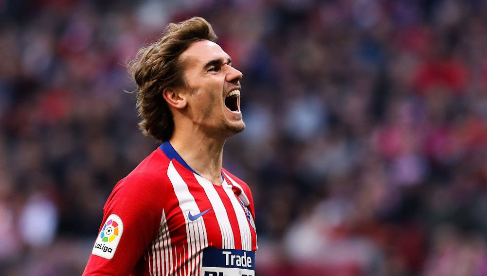 Una foto de Antoine Griezmann celebrando un gol con el Atlético de Madrid / Twitter