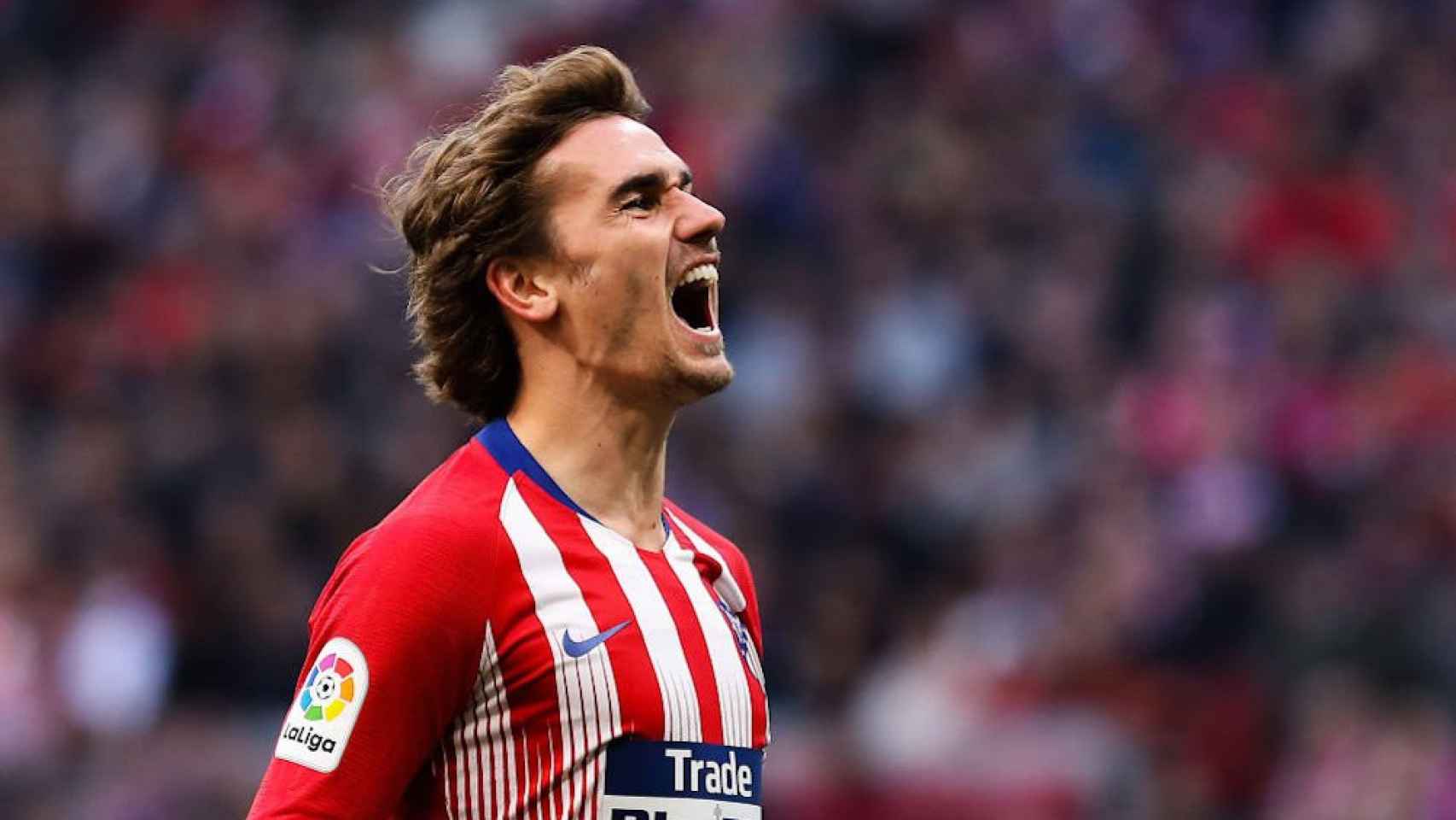 Una foto de Antoine Griezmann celebrando un gol con el Atlético de Madrid / Twitter