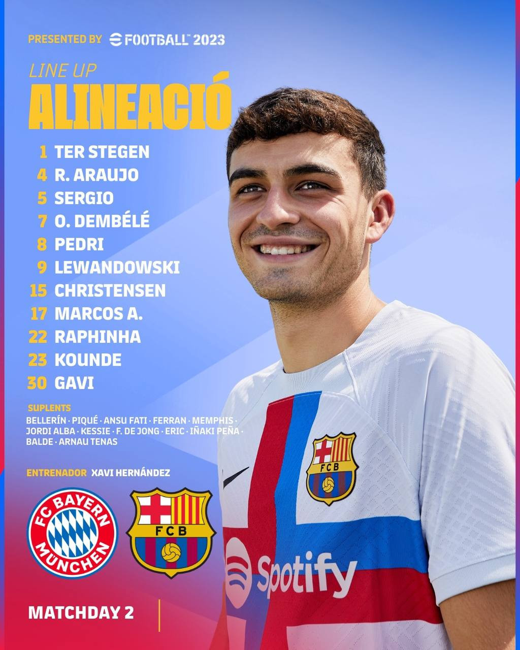 El once del FC Barcelona para enfrentarse al Bayern Múnich / FCB