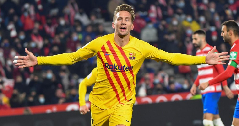 Luuk de Jong celebra su gol al Granada / EFE