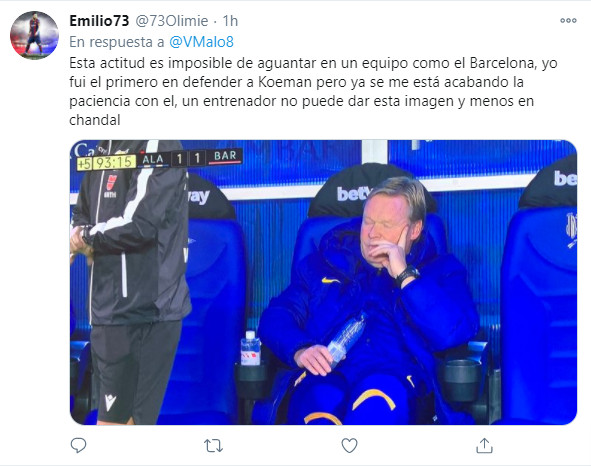 tuitero enfadado koeman