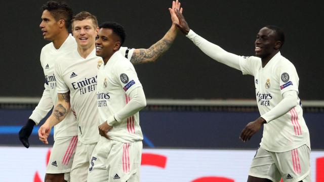 Los jugadores del Real Madrid, celebrando un gol contra el Inter | EFE