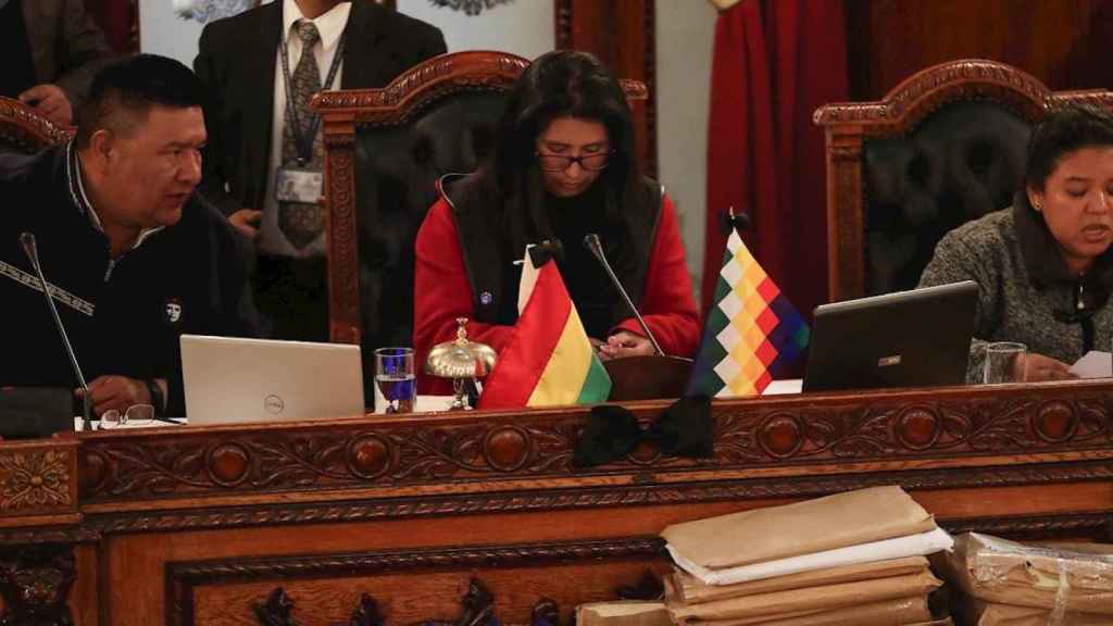 La Asamblea Legislativa de Bolivia, donde dos diputados han protagonizado una pelea / MARTÍN ALIPAZ - EFE