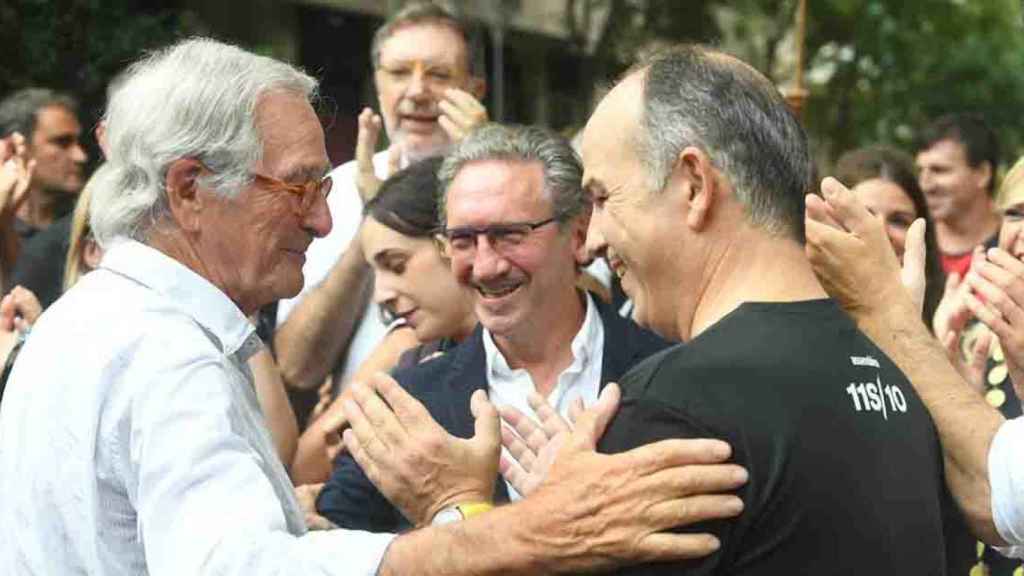 Xavier Trias, Jaume Giró y  Jordi Turull (de izquierda a derecha), referentes de la Convergència clásica, en la Diada / JXCAT