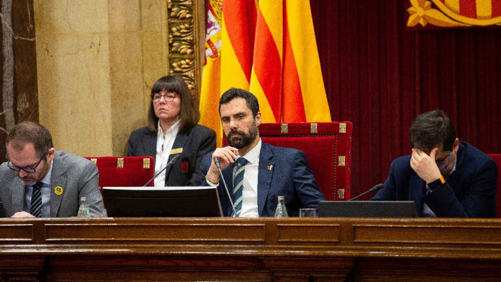 El vicepresidente primero del Parlament y diputado de Junts per Catalunya, Josep Costa y el presidente del Parlament, Roger Torrent, serán juzgado spor desobedecer al Constitucional / David Zorrakino - EUROPA PRESS